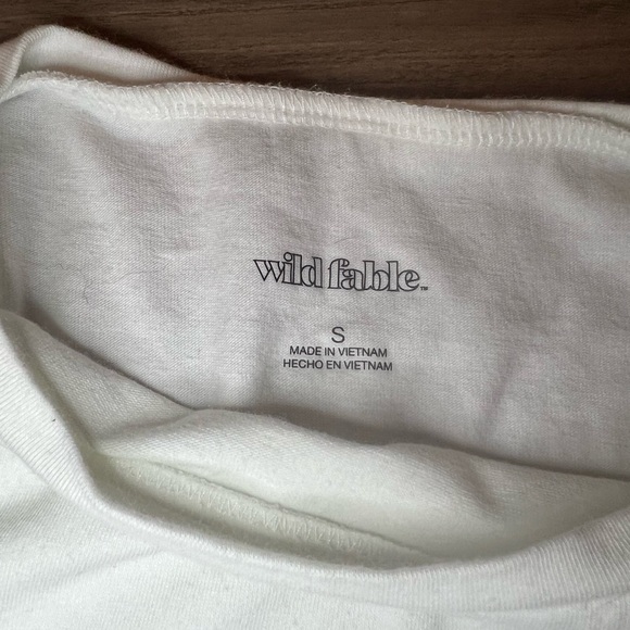 Wild Fable Short Sleeve White Cropped T-Shirt Size Small - Picture 4 of 7